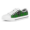 Green Plaid Tartan Print Men's Low Top Shoes-grizzshop