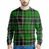 Green Plaid Tartan Print Men's Sweatshirt-grizzshop