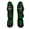 Green Plaid Tartan Print Muay Thai Shin Guard-grizzshop