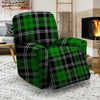 Green Plaid Tartan Print Recliner Cover-grizzshop