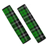 Green Plaid Tartan Print Seat Belt Cover-grizzshop