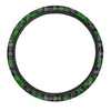 Green Plaid Tartan Print Steering Wheel Cover-grizzshop