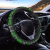 Green Plaid Tartan Print Steering Wheel Cover-grizzshop