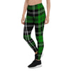 Green Plaid Tartan Print Women's Leggings-grizzshop