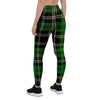 Green Plaid Tartan Print Women's Leggings-grizzshop