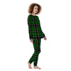 Green Plaid Tartan Print Women's Pajamas-grizzshop