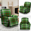 Green Plaid Tartan Recliner Cover-grizzshop