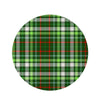 Green Plaid Tartan Round Rug-grizzshop