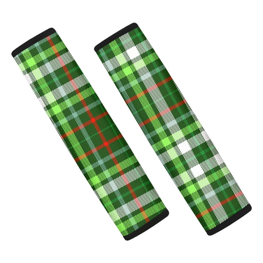 Green Plaid Tartan Seat Belt Cover-grizzshop