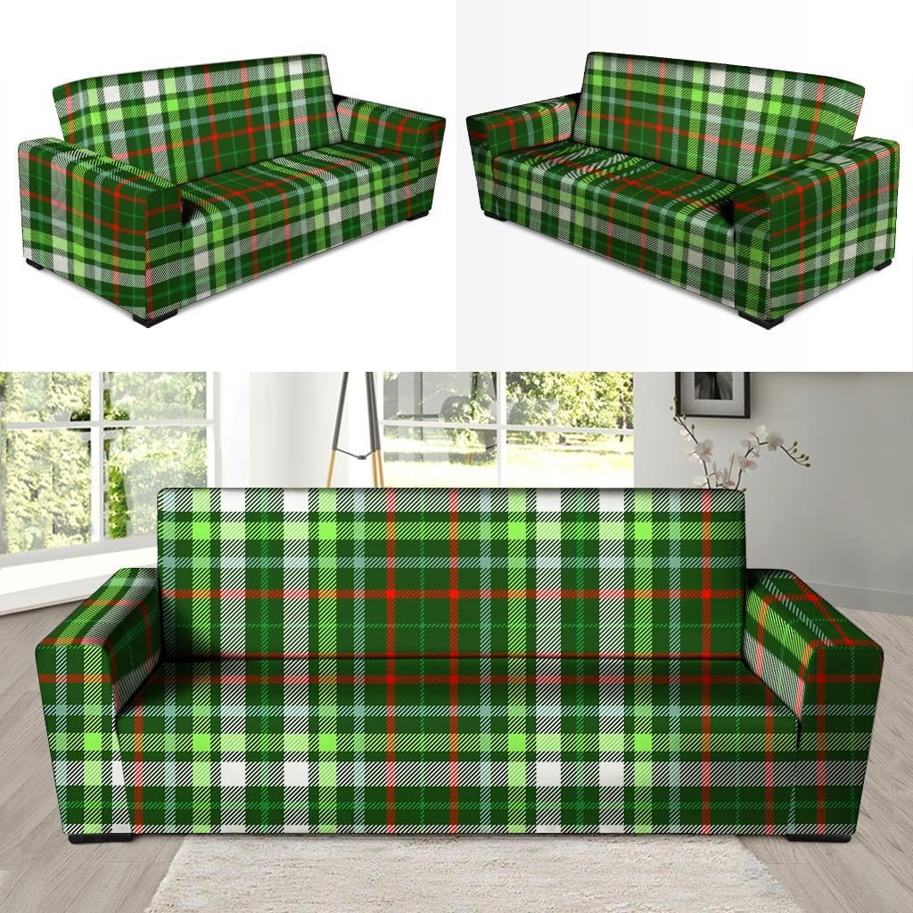 Green Plaid Tartan Sofa Cover-grizzshop