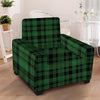 Green Plaid Tartan Sottish Armchair Cover-grizzshop