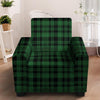 Green Plaid Tartan Sottish Armchair Cover-grizzshop