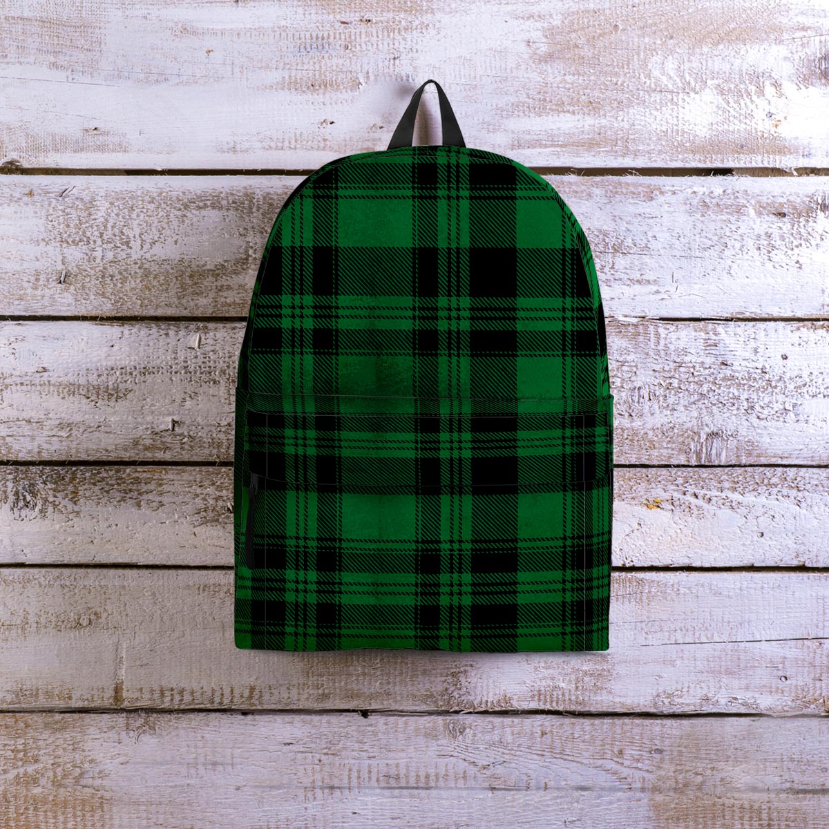 Green Plaid Tartan Sottish Backpack-grizzshop