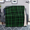 Green Plaid Tartan Sottish Blanket-grizzshop