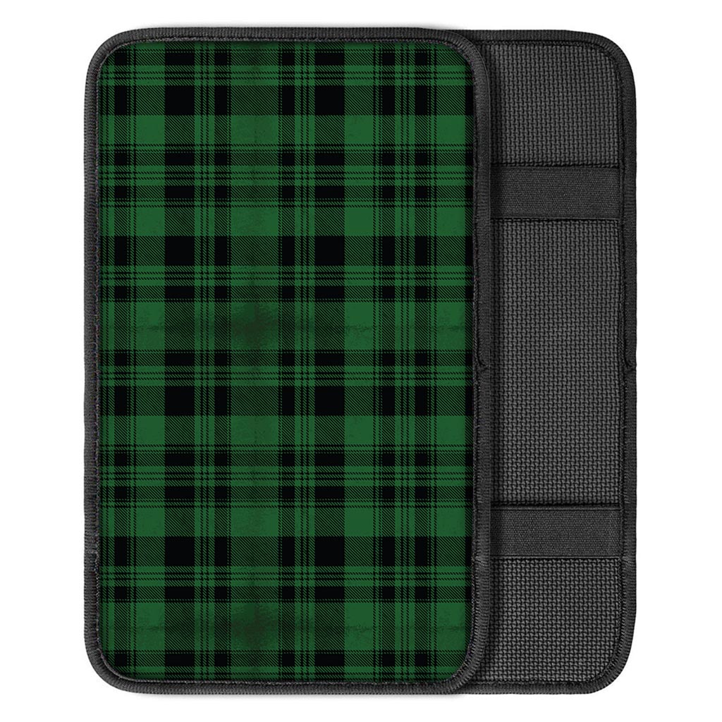 Green Plaid Tartan Sottish Car Console Cover-grizzshop