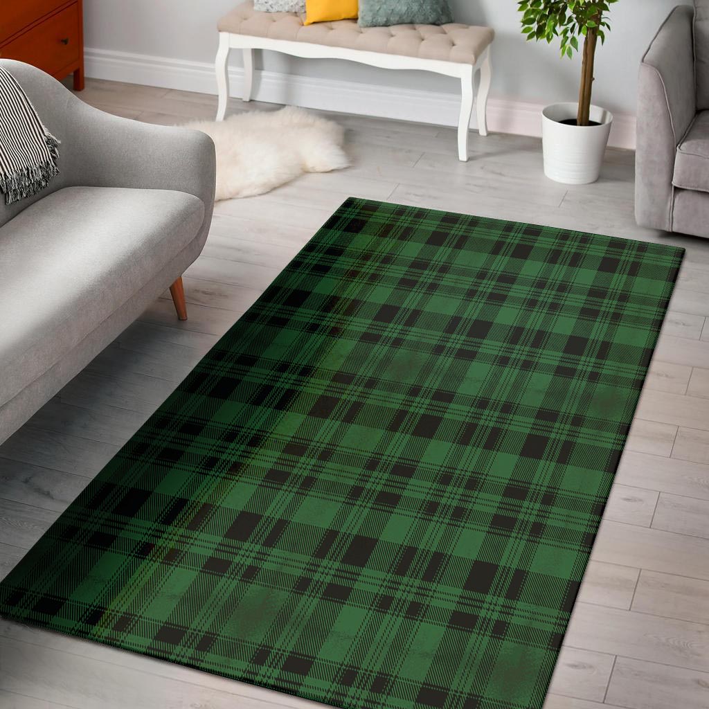 Green Plaid Tartan Sottish Floor Mat-grizzshop