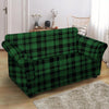 Green Plaid Tartan Sottish Loveseat Cover-grizzshop