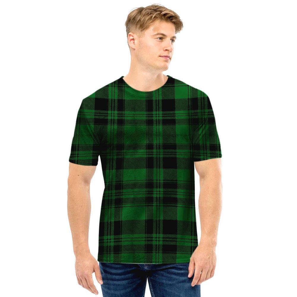 Green Plaid Tartan Sottish Men T Shirt-grizzshop