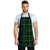 Green Plaid Tartan Sottish Men's Apron-grizzshop