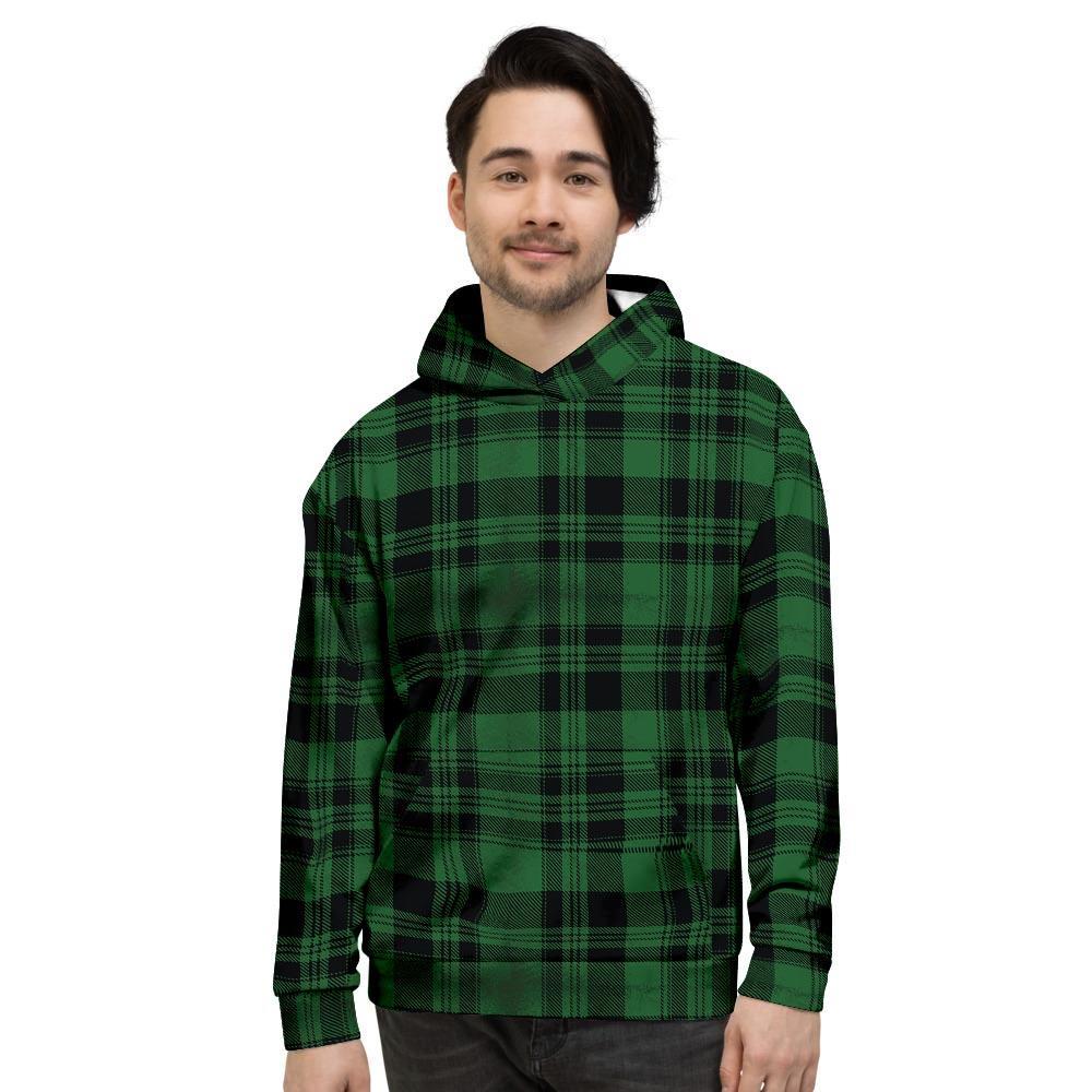 Green Plaid Tartan Sottish Men's Hoodie-grizzshop