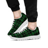 Green Plaid Tartan Sottish Men's Sneakers-grizzshop