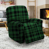 Green Plaid Tartan Sottish Recliner Cover-grizzshop