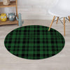 Green Plaid Tartan Sottish Round Rug-grizzshop