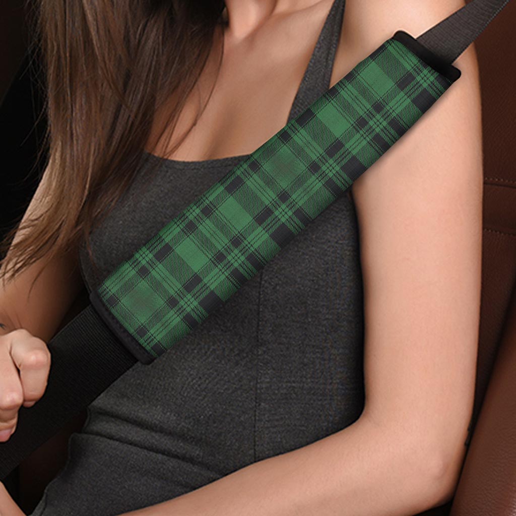 Green Plaid Tartan Sottish Seat Belt Cover-grizzshop