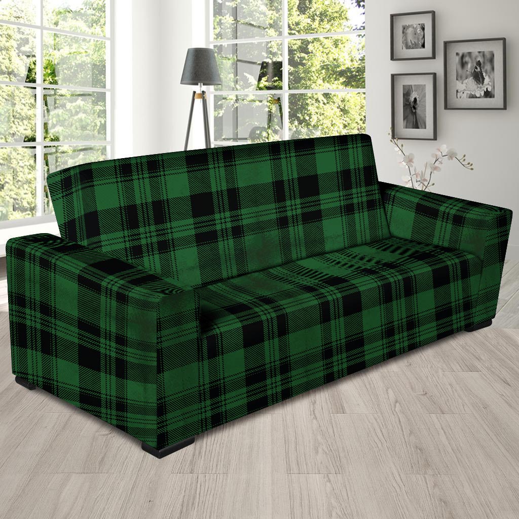 Green Plaid Tartan Sottish Sofa Cover-grizzshop