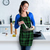 Green Plaid Tartan Sottish Women's Apron-grizzshop