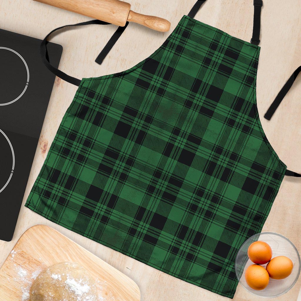 Green Plaid Tartan Sottish Women's Apron-grizzshop