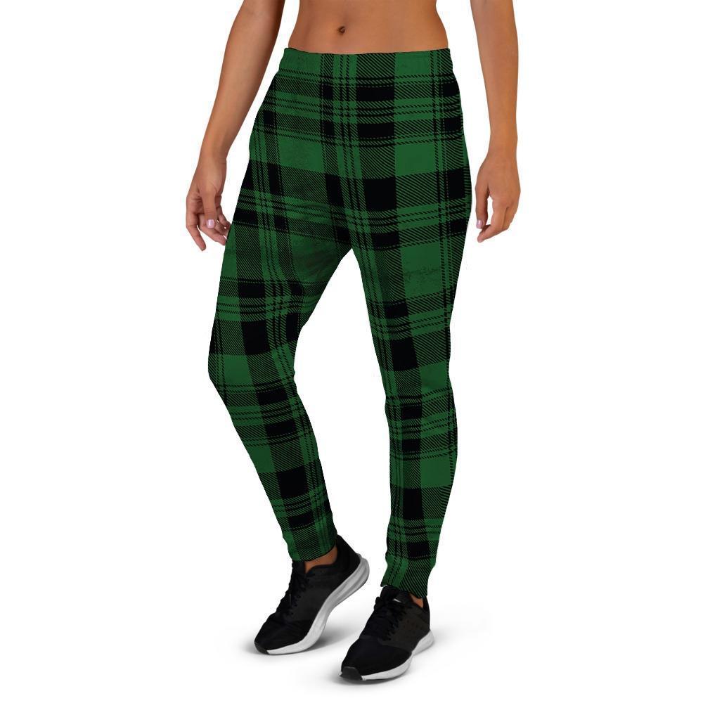 Green Plaid Tartan Sottish Women's Joggers-grizzshop