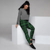 Green Plaid Tartan Sottish Women's Joggers-grizzshop