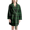 Green Plaid Tartan Sottish Women's Robe-grizzshop