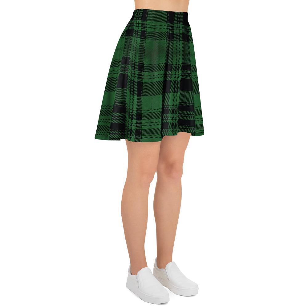 Green Plaid Tartan Sottish Women's Skirt-grizzshop