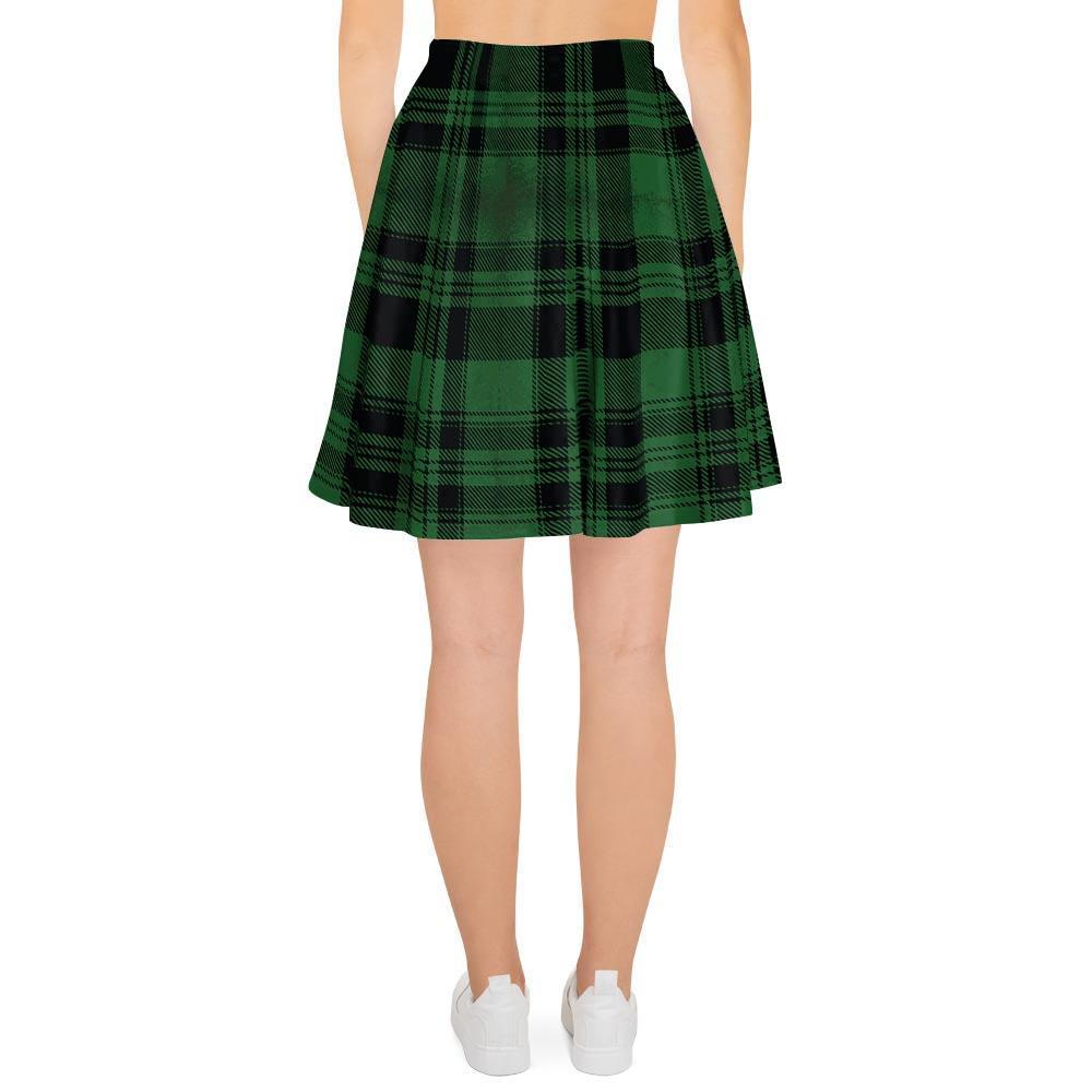 Green Plaid Tartan Sottish Women's Skirt-grizzshop