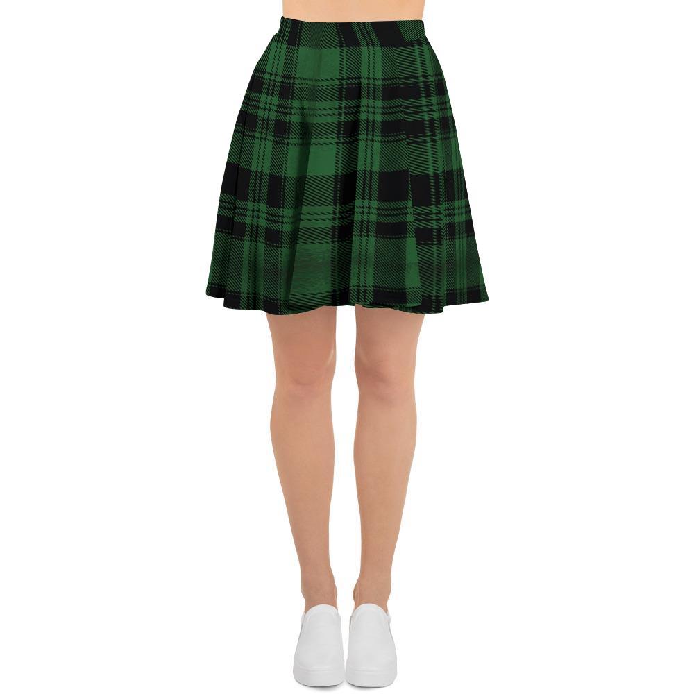 Green Plaid Tartan Sottish Women's Skirt-grizzshop