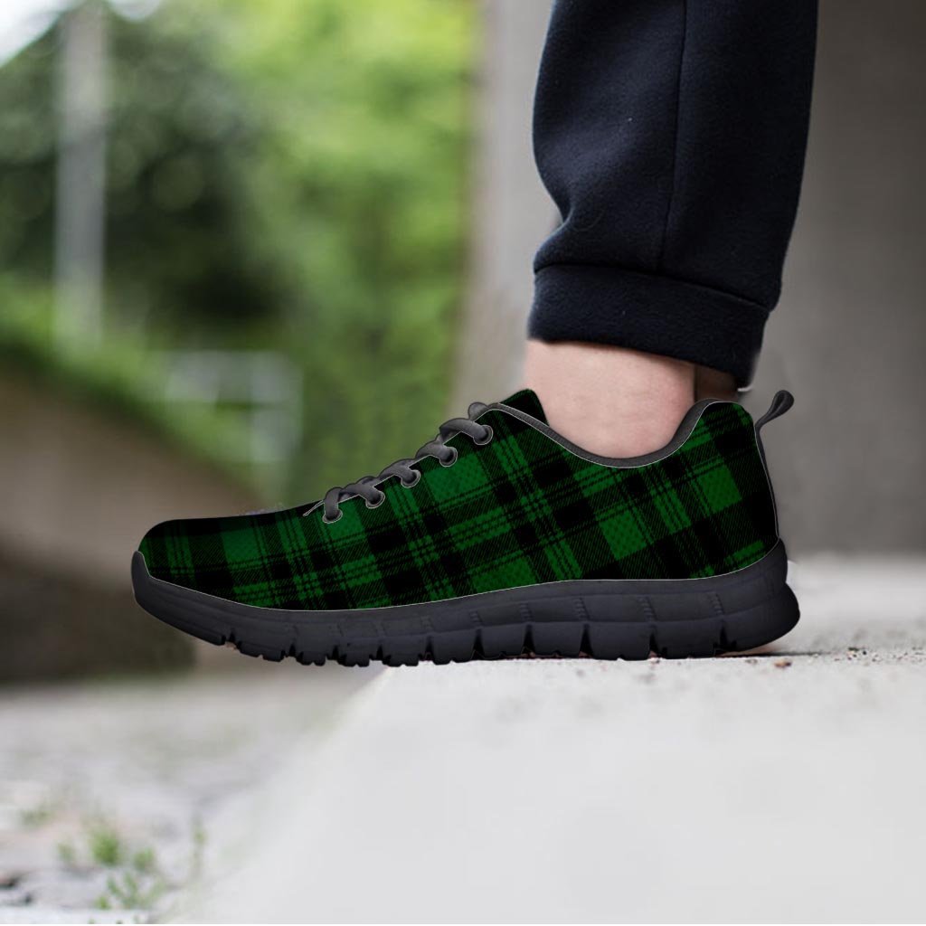 Green Plaid Tartan Sottish Women's Sneakers-grizzshop