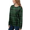 Green Plaid Tartan Sottish Women's Sweatshirt-grizzshop