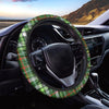 Green Plaid Tartan Steering Wheel Cover-grizzshop