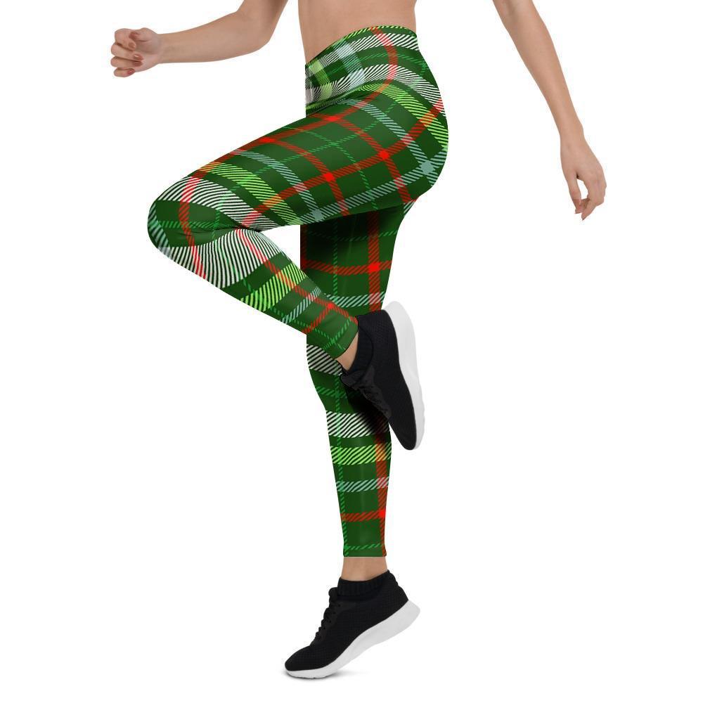 Green Plaid Tartan Women's Leggings-grizzshop