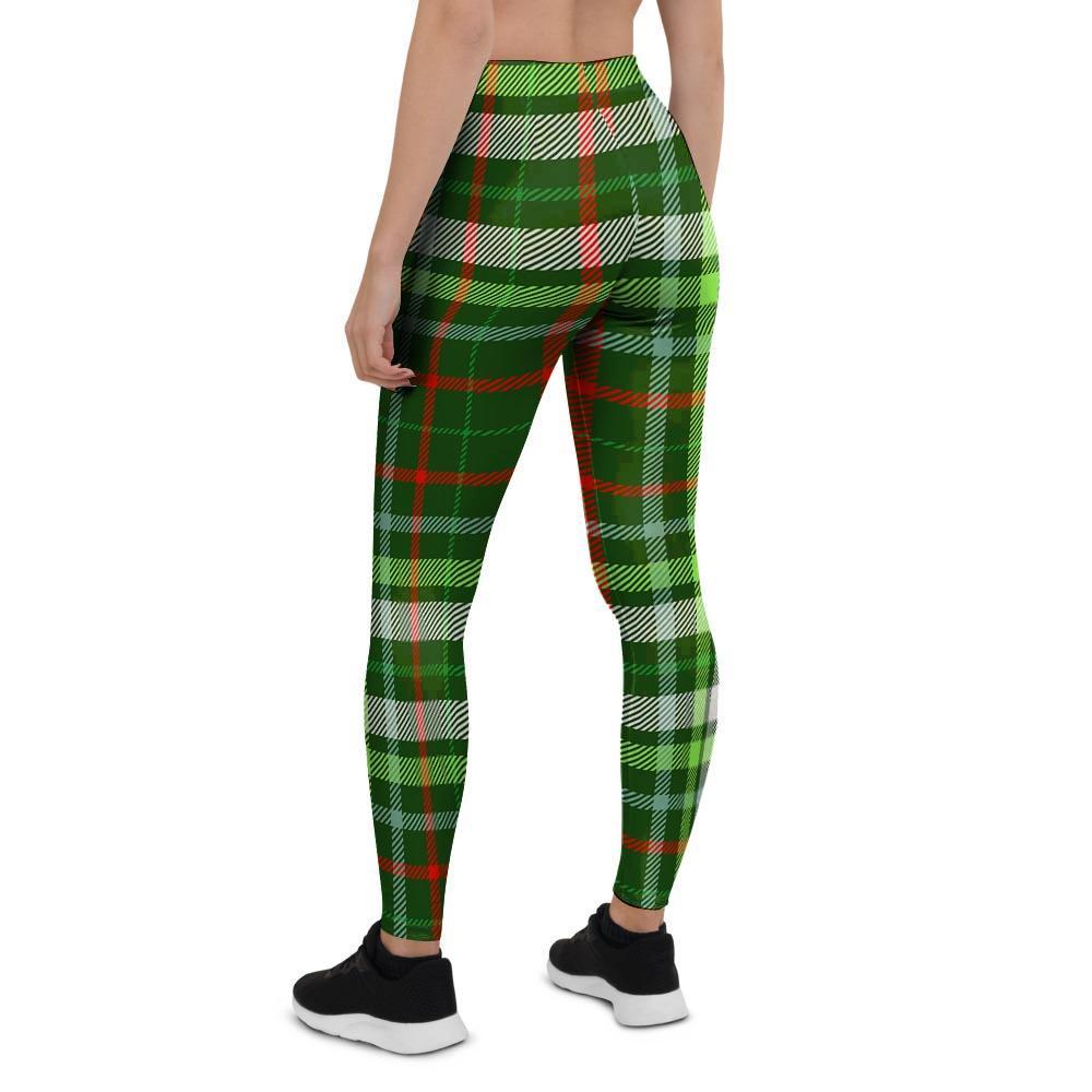 Green Plaid Tartan Women's Leggings-grizzshop