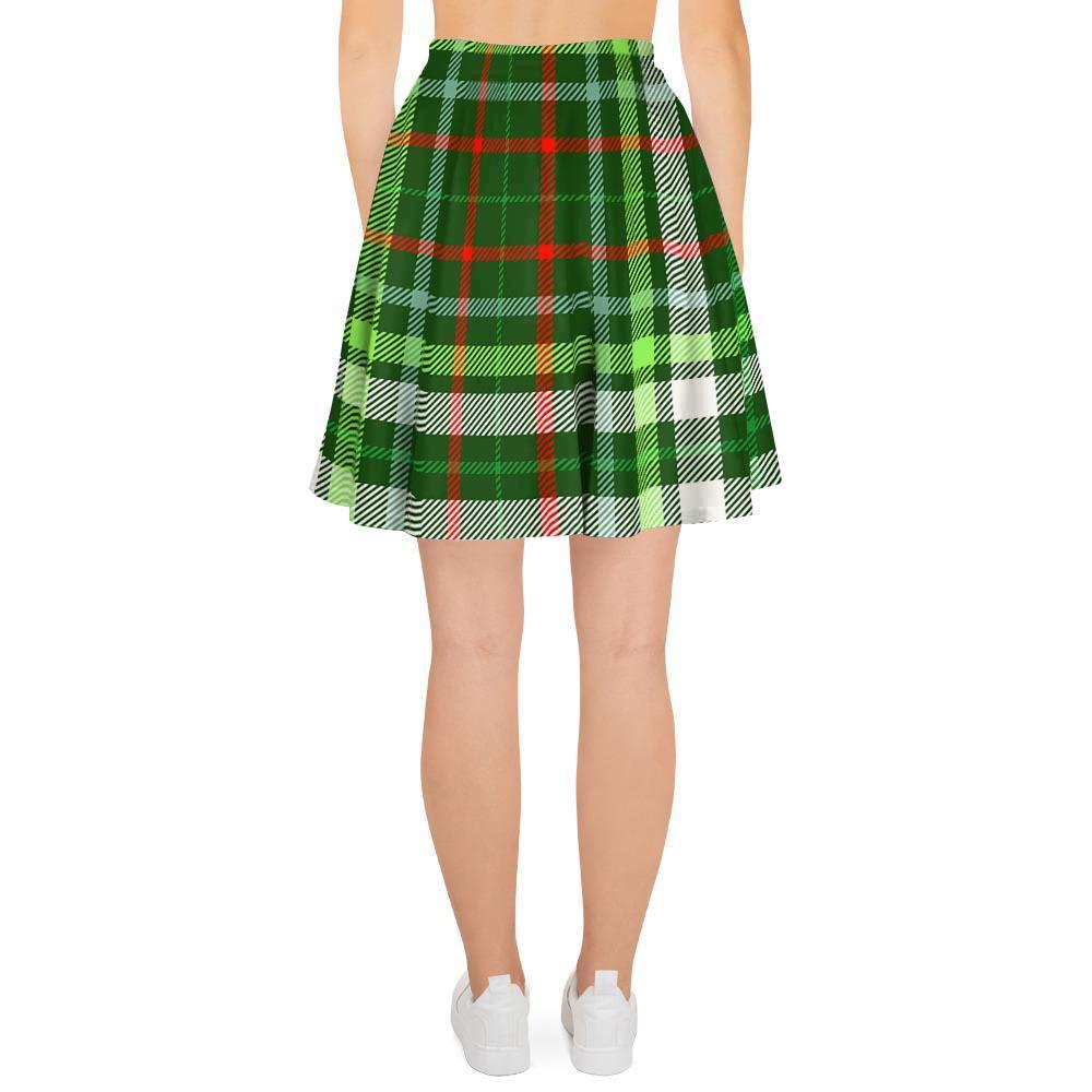 Green Plaid Tartan Women's Skirt-grizzshop