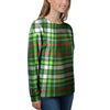 Green Plaid Tartan Women's Sweatshirt-grizzshop