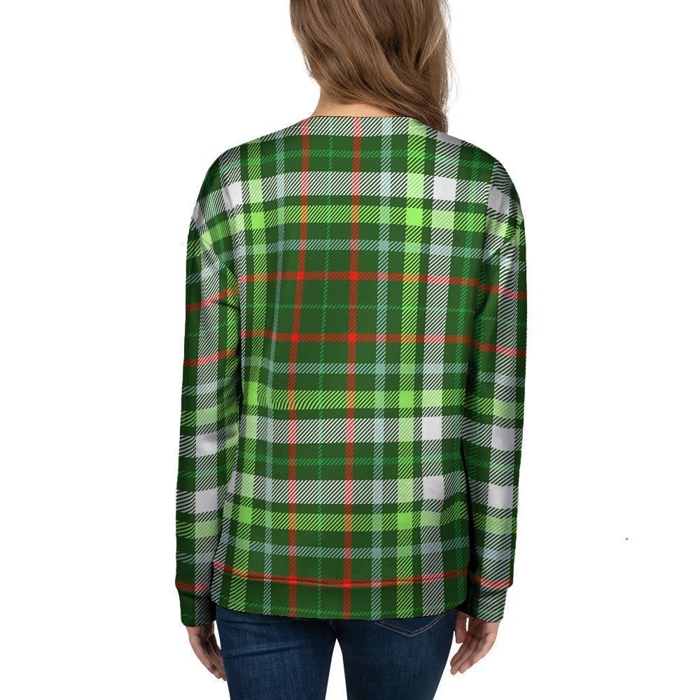 Green Plaid Tartan Women's Sweatshirt-grizzshop