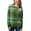 Green Plaid Tartan Women's Sweatshirt-grizzshop