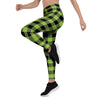 Green Plaid Women's Leggings-grizzshop