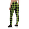 Green Plaid Women's Leggings-grizzshop