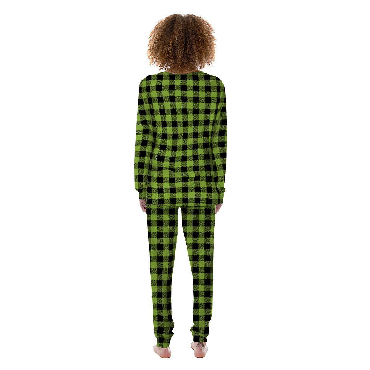 Green Plaid Women's Pajamas-grizzshop