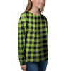 Green Plaid Women's Sweatshirt-grizzshop